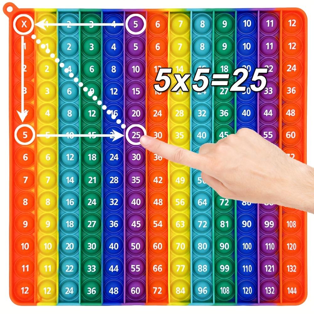 12x12 Times Table Silicone Bubble Pop Fidget Toy Interactive Brain Development Puzzle for Enhancing Mathematics Enlightenment