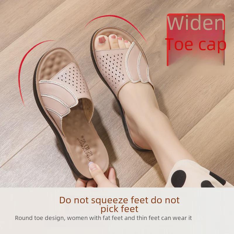 Nové letní sandály s měkkou podrážkou pro rok 2025 pro ženy středního věku