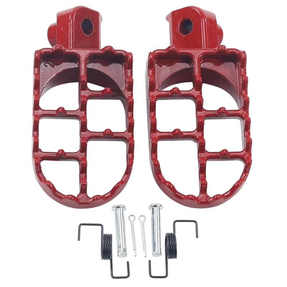 

Iron Material Motorcycle Pedals Black/Silver Dirt Bike Footrest Motorcycle Accessories красный