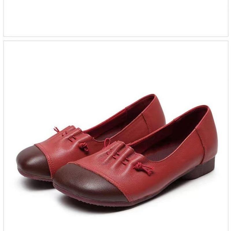 Fashion All Match Comfortable Non Slip Pregnant Women Wear Retro Square Toe Women's Shoes