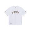 New Era SS24 MLB New York Yankees Buchstabendruck Rundhals Kurzarm T-Shirt Unisex Oberteile Weiß 14179182