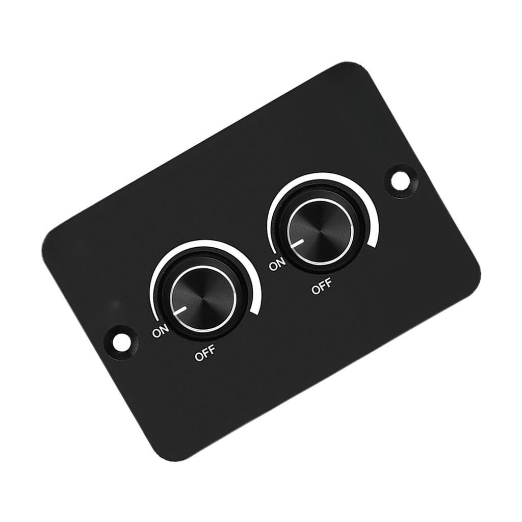 Dual Rotary 12V LED Dimmer Switch 60W PWM Control with Silent Operation Plastic LED Dimmer Tool For Car Van Lighting