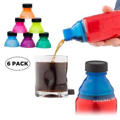 6 adet Rastgele Renk Şeffaf Soda Kutusu Kapakları Soda Bira Enerji İçecekleri Meyve Suyu İçin Yeniden Kullanılabilir Kapaklar