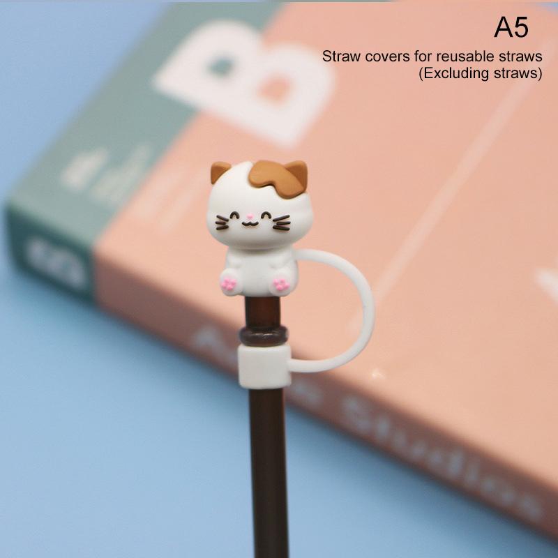 

Силиконовая соломенная заглушка, многоразовая герметичная пылезащитная крышка для питья, аксессуары для чашек с героями мультфильмов