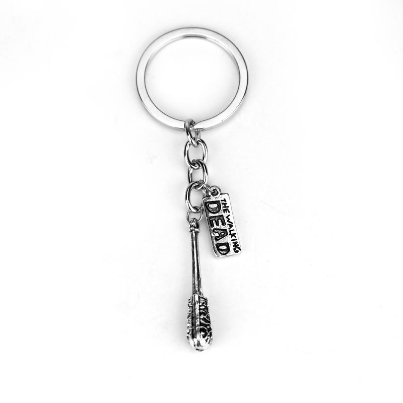 TV The Walking Dead Stick Keychain Negan's Bat LUCILLE Baseball Bat Shape Keyring For Men Women Car Bag Key Jewelry Accessories