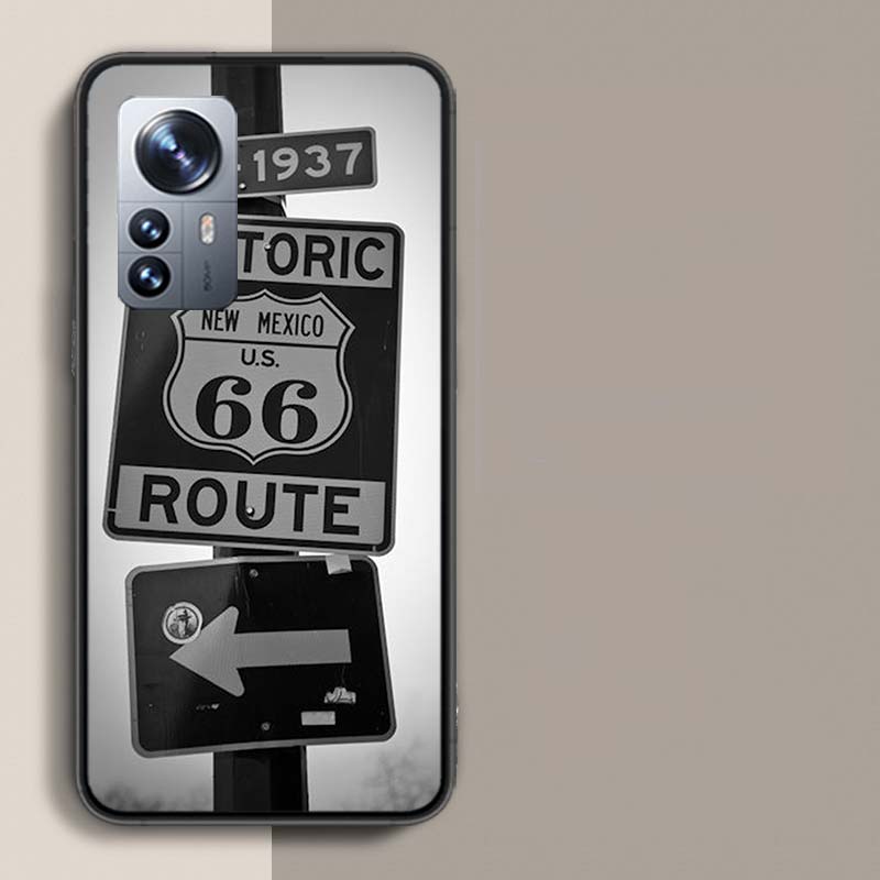 America Route 66 Phone Case For Redmi Note 15 Pro 5G 14 13 12 Pro Plus 11 11T 11E 11S 10 Pro 10S 9 9S Cover Cell Clear with Suit
