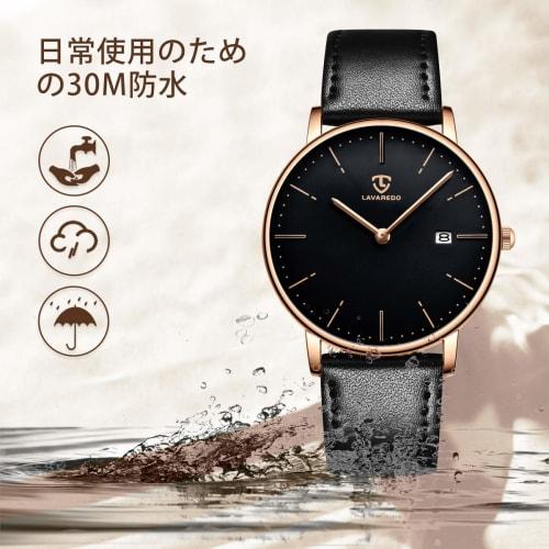 BEN NEVIS Men's Watch, Simple, Stylish, Slim, Casual, Date Display, Waterproof, Analog Quartz Watch, Leather Strap, Black