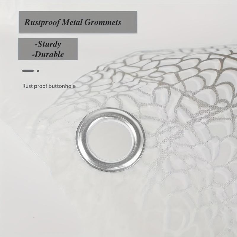 1 st Duschdraperi med Lövmönster och Metallöljetter, Badrumsinredningstillbehör, Enkel Installation, Inkluderar Krokar, Duschdraperiset för Badrum