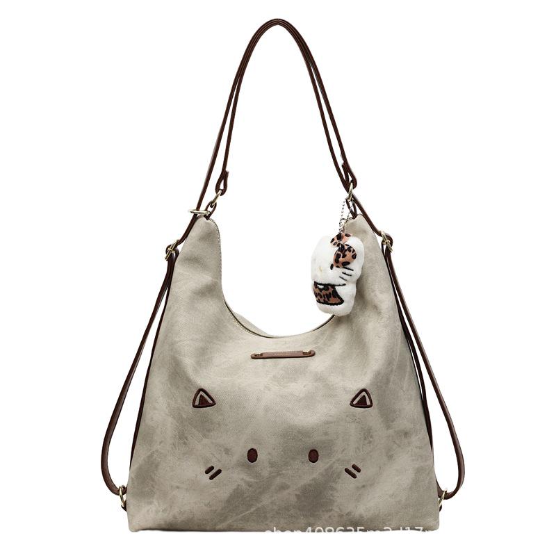 2025 Women s Versatile Retro Large Capacity Shoulder Crossbody Backpack Tote Handbag