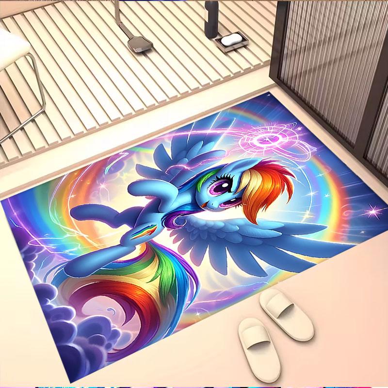 My Little Pony Print Rug, Washable Floor Carpet, For Entryway Dorm Laundry Room Office Study, Home Decor Birthday Christmas Gift