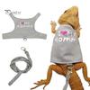 Lizard Reptile Leash Harness Set Adjustable Small Animal Harness with Traction Rope for Bearded Dragon Chameleons Outdoor Walking