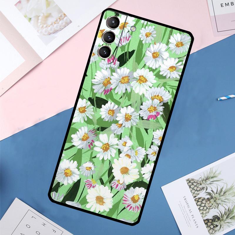 

Чехол-кейс с цветочным рисунком для Samsung Galaxy S25 Ultra S21 S22 S24 S23 Ultra S9 S10 Plus S21 FE S25 FE Задняя крышка Galaxy S20 FE