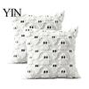 Decorative Ghost Throw Pillowcase 2Pcs Halloween Cushion Covers, Plush Pillow 18x18 Covers for Office Inch Cases Sofa Bed Couch Chair Washable Holiday