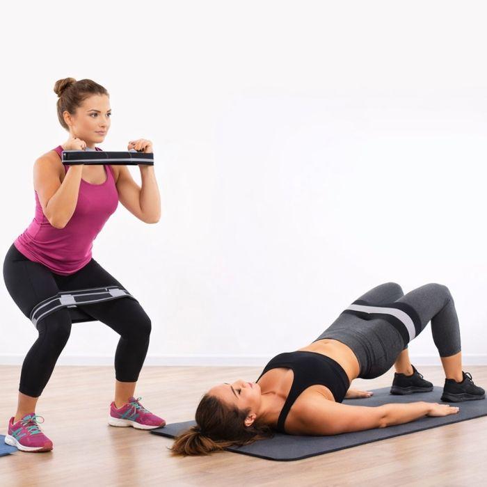 Bande Élastique de Musculation - XAEQUO - 15 kg - Polycoton &amp; Latex - 80 x 3,8 cm - Fitness