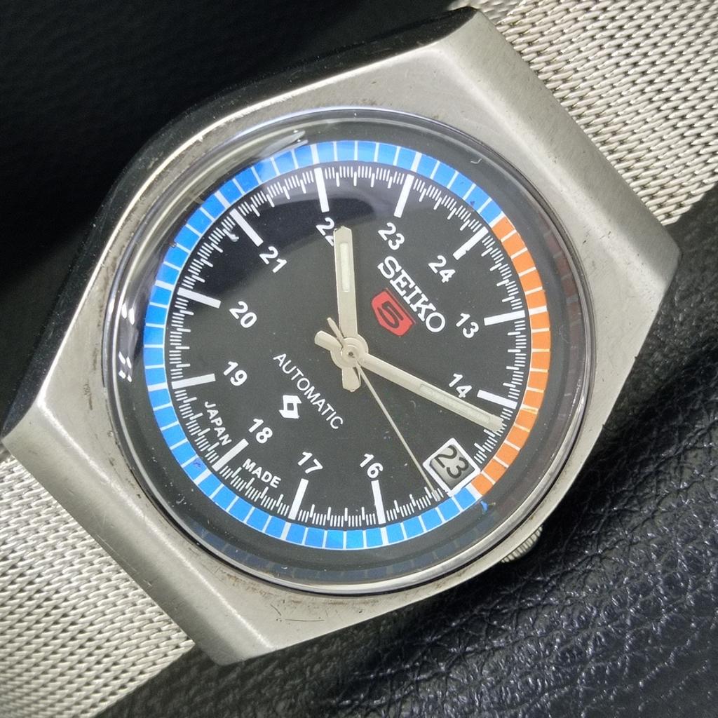 

SEIKO 5 AUTOMATIC 6319A JAPAN MENS VINTAGE BLACK COLOR DIAL WATCH a701519-5 R206b-a701519