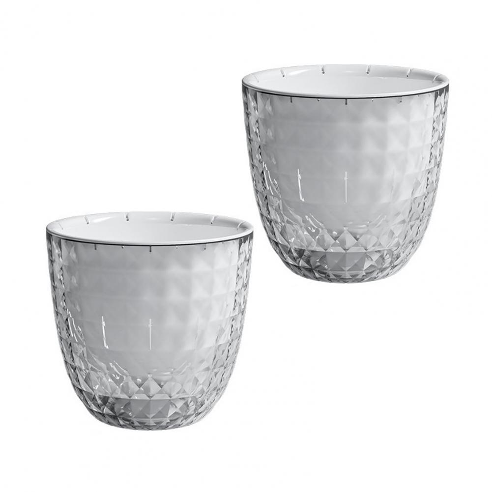Water Storage Plant Pot Self Watering Flowerpot with Visible Double Layer Rope Planter for Indoor Plants Orchids Herb Gardening