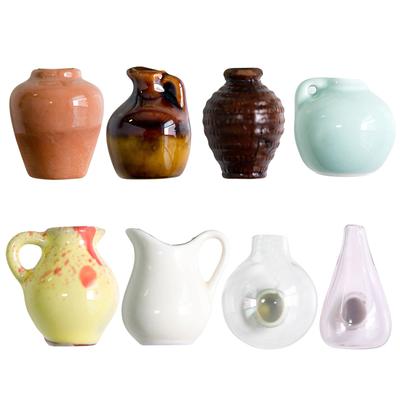 Vase en Céramique Aimant de Réfrigérateur Vase Léger en Porcelaine Aimant de Réfrigérateur Résistant à l'Usure Aimant Décoratif Vase 3D pour Décoration de la Maison