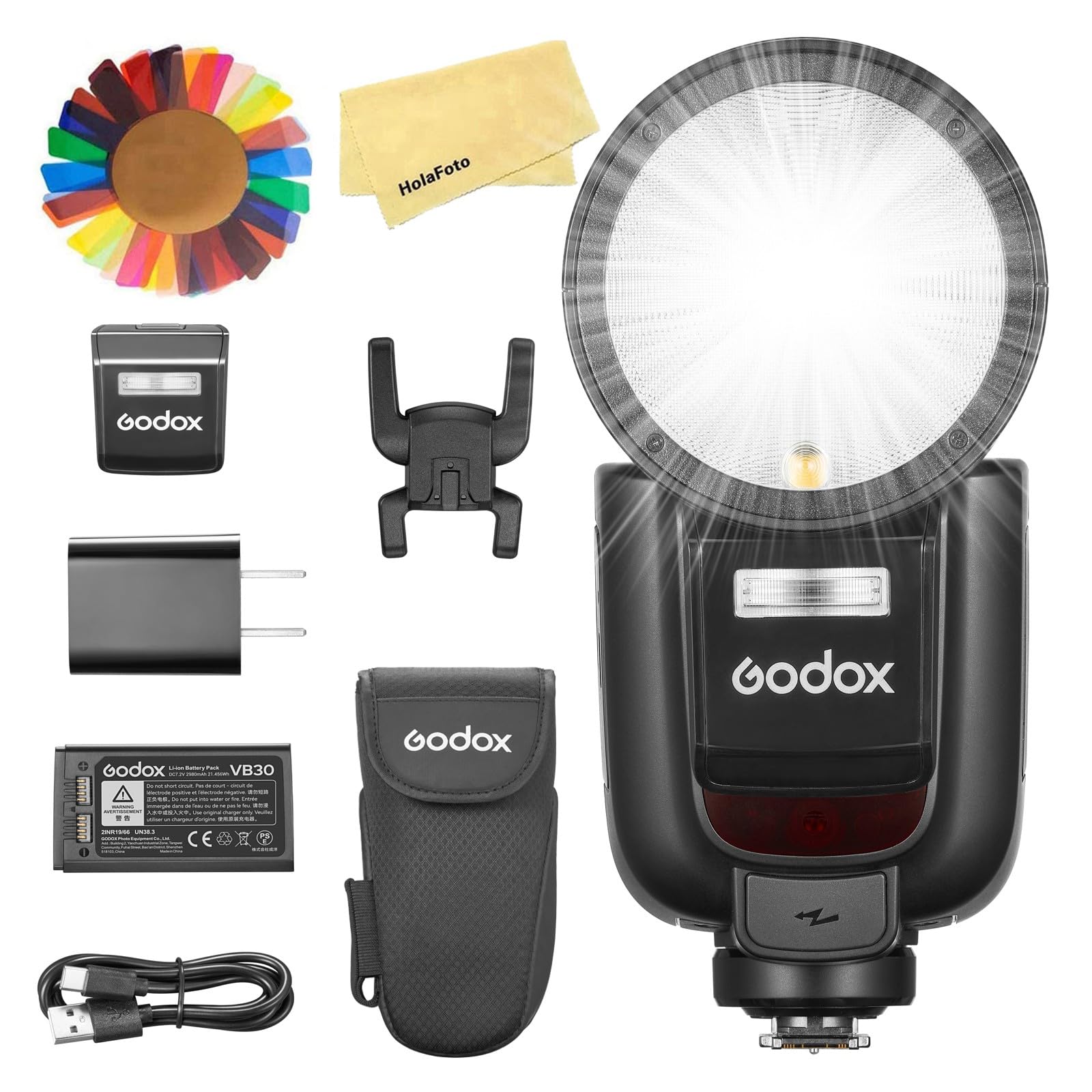 

Authorized Godox Camera Flash Speedlight for 76Ws TTL 500 Full Power Seconds Recycle 10 Level LED Modeling Lamp Pro [Godox Agent] V1Pro-S Sony, 2.4G