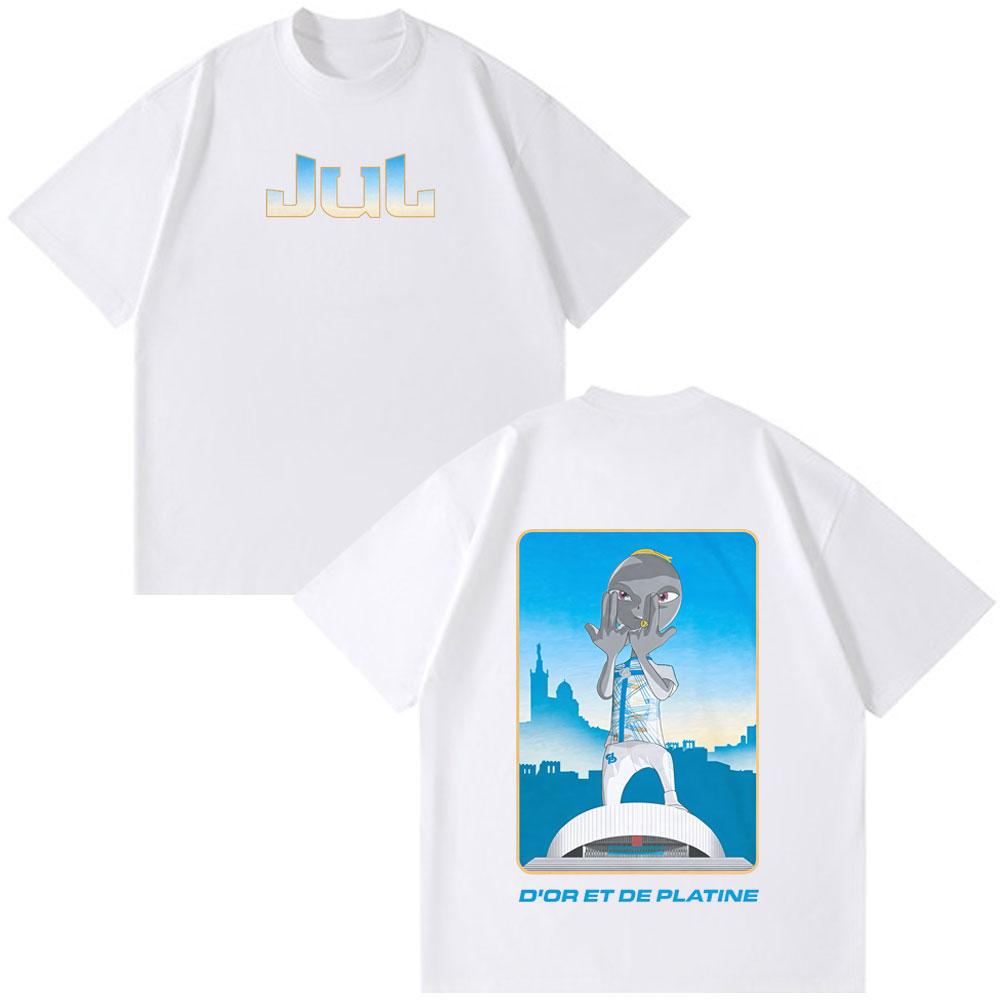 Rapper Jul Fashion Print T Shirt Unisex Unisex Harajuku Oversized Tshirt Summer Cotton Short Sleeve Loose Casual Hiphop Tshirts