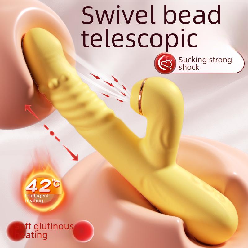 Mi Ji Ai Yue Rotating Bead Stick: Telescopic, Heated Vibrator & Suction Massager for Women, 40/box.