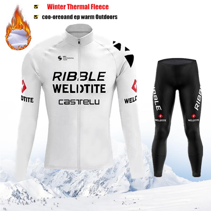 Maglia da Ciclismo Termica in Pile Invernale Uomo Mtb Clothing Man 2026 Giacca Uniforme Vestiti per Bicicletta Completo Tricot Bib Maillot Set