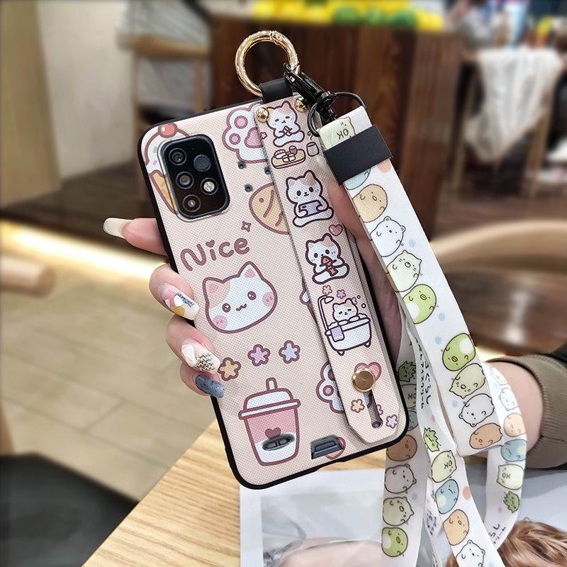 Cartoon Phone Holder Phone Case For UMIDIGI Bison GT2/GT2 Pro Fashion Design Silicone Ring Wrist Strap Dirt-resistant