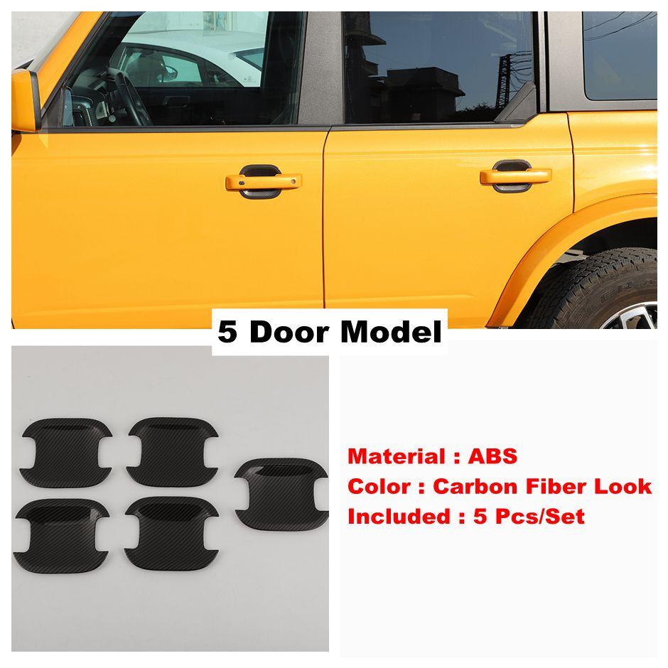 ABS Car Side Door Pull Doorknob Handle Bowl Decor Frame Cover Trim For Ford Bronco 3 / 5 Doors  - 2024 Exterior Accessories