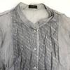 JOSEPH / 97% Silk Long Sleeve Sheer Shirt [Women’s S / 36 / Gray Stripe]