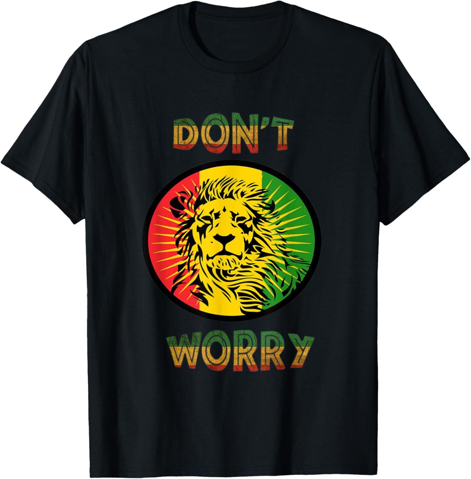 NEW LIMITED Don t Worry Rasta Lion Rastafari Reggae T-Shirt M