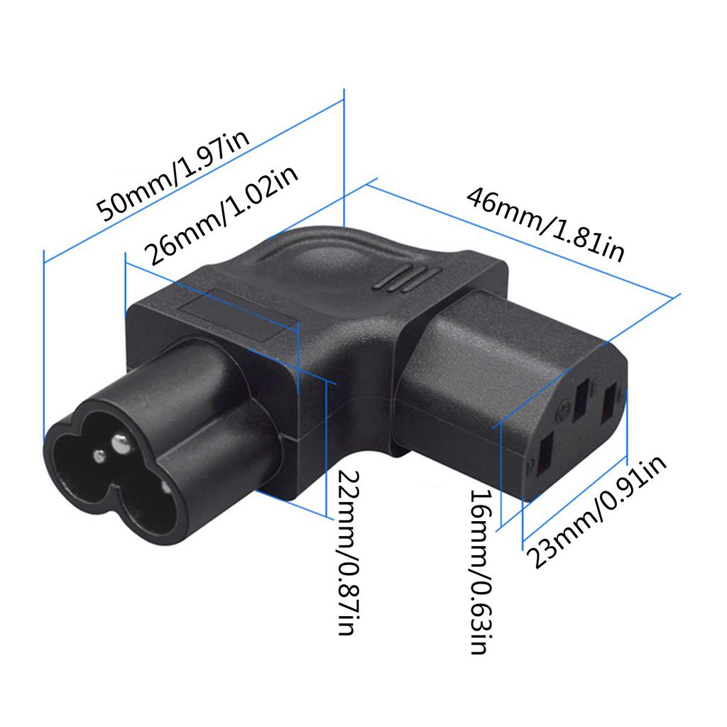 IEC320 C6 la C13 Mufă de Alimentare cu Îndoire Dreaptă Mufă Tată Floare de Prun la C13 Mufă Mamă cu Îndoire Laterală Adaptor Mufă de Conversie