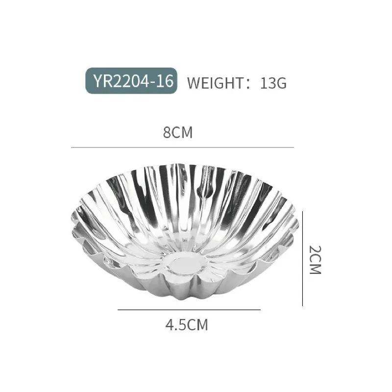 Mini Aluminum Alloy Tart Molds Cupcake Cookie Pudding Pie Mould Non-stick Party Baking Tools Muffin Cups Pastry Accessories
