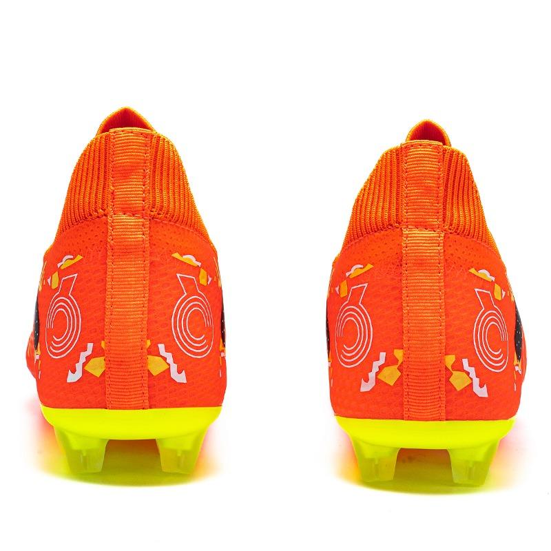 33-45Kids Chuteiras de Futebol Borracha Sola Macia Ponta Curta Couro Artificial Gramado Juvenil Crianças Futebol Sapatos Masculinos Esportes Tamanho Grande Futebol Sapatos