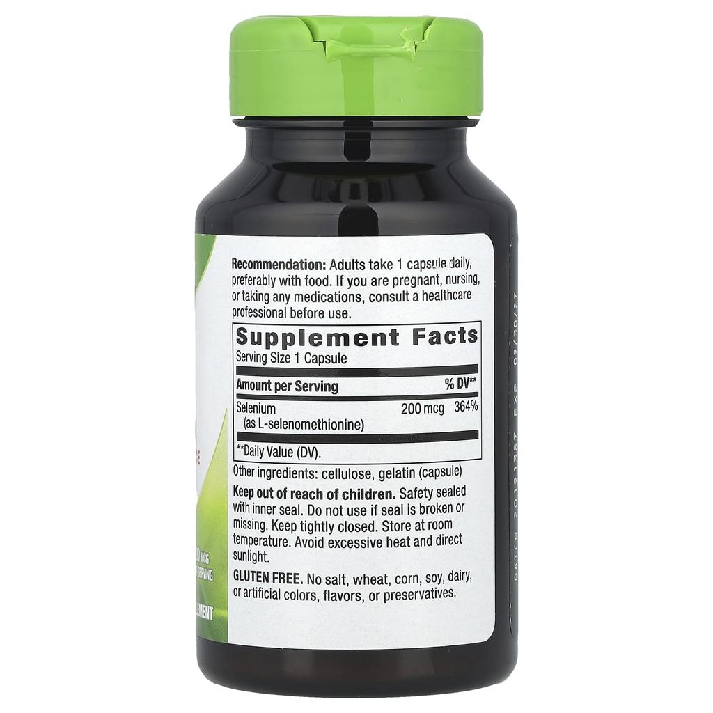 Nature's Way Selenium, 200 Mcg, 100 Capsules