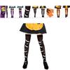 Halloween Ladies Bat Print Over Knee Cosplay Costume Stockings Comfortable Polyester Material