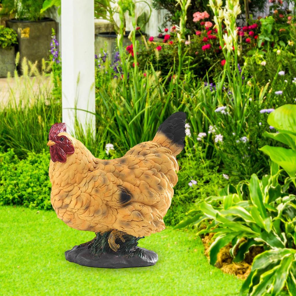 Garden Statue, Chick Sculpture Adorable Animal Figurine Crafts for Courtyard Fairy Landscape