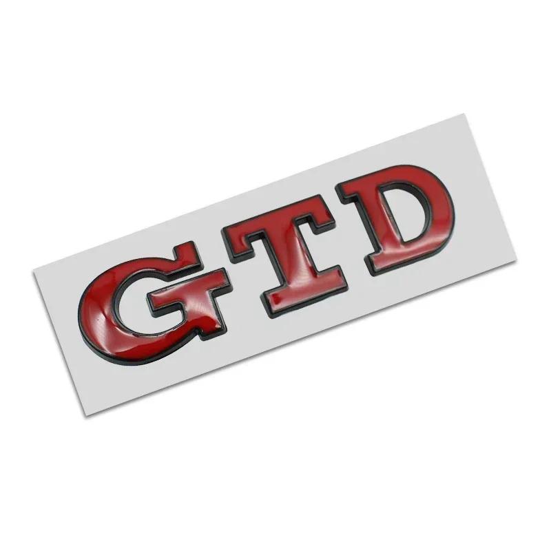 New GTD Emblem 3D Metal Car Sticker Tailgate Badge Sticker Decal For Volkswagen VW Polo Golf 5 6 7 Passat Scirocco GTD Acce
