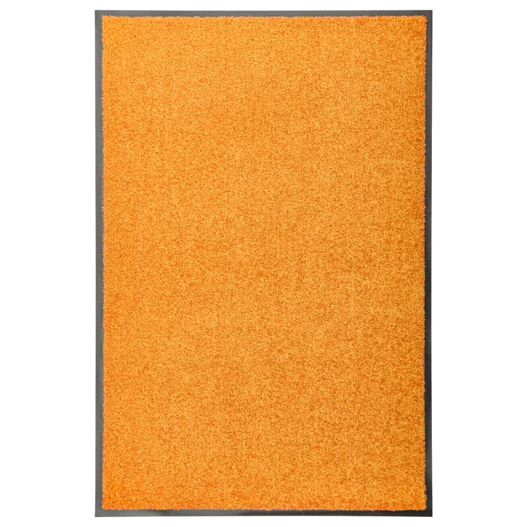 vidaXL Fußmatte Waschbar Orange 60x90 cm