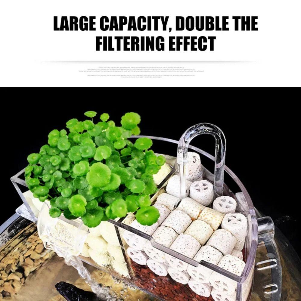 High Transparency Acrylic Fish Tank Top Filter Aquarium Water Purifier  Round Fish Tank