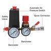 Small Air Compressor Pressure Switch Control Valve Regulator With Gauges Fittings Pneumatic Accessories Quick Response 240V NEW