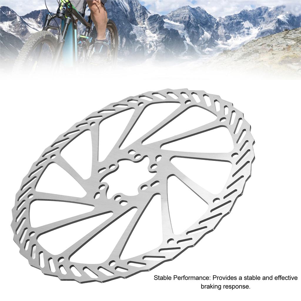 203mm Disc Brake Rotor with 6 Hole Steel Easy Installation Durable Bike Parts for Mountain Bikes Cycling