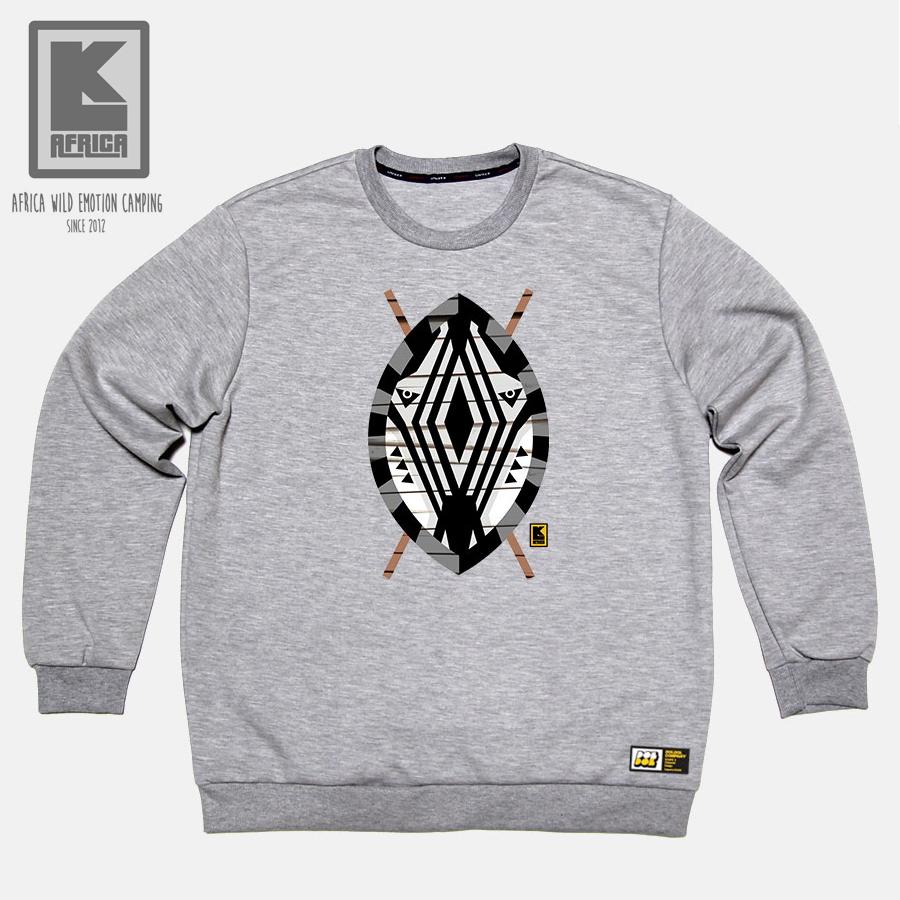 DOLDOL Lk Africa_Mtm_29 African-Inspired Camping Brand Lk African Zebra Character Graphic Design Sweatshirt Long Sleeves