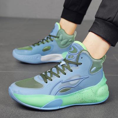 Nowe męskie buty wysokie oddychająca siateczkowa powierzchnia sportowe codzienne buty do biegania sportowy tryb życia uniwersalne gruba podeszwa modne buty