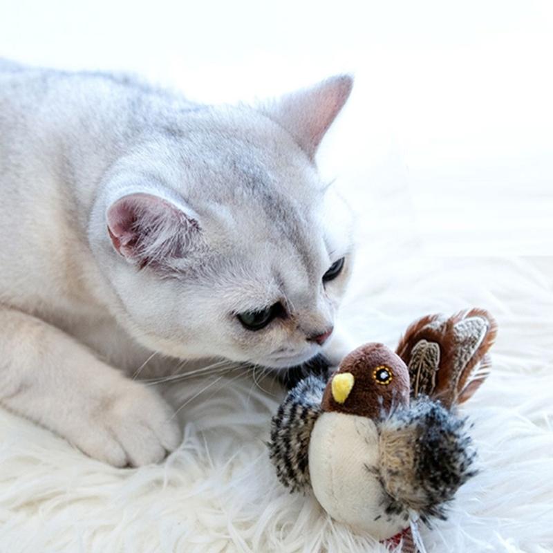 Cats Bird Cats Toy Kitten Squeaky Toy with Sound for Cats Teething Chewing Bird with Sound for Cats to Exercise Gift