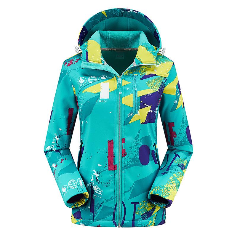 Jaqueta Softshell Camuflada Unissex: Fleece, À Prova de Vento, Impermeável, Com Capuz, Tamanho Grande Roupa para Montanhismo ao Ar Livre
