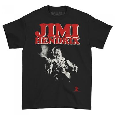 Jimi Hendrix Unisex Adult Block Logo Cotton T-Shirt