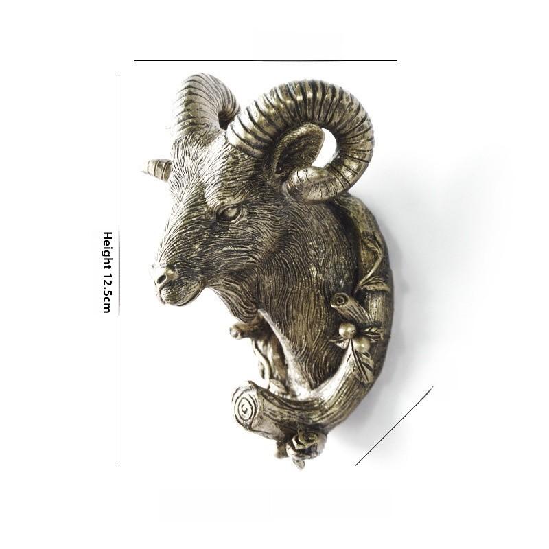 Wall Head Animal Hook Resin Decorative Hanger For Home Bedroom Office Decor