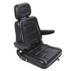 Forklift Seat with Adjustment Switch and Slide Rail 3 Level Adjustable Headrest Seat for Dumper Mower Skid Loader