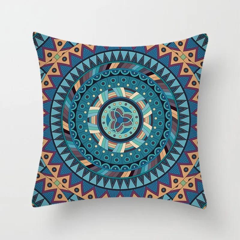 Home Decor Colorful Mandala Pattern Decorative Pillow Covers Pattern Cushion Cover Suitable For Sofa Bedroom Car Pillow Cover