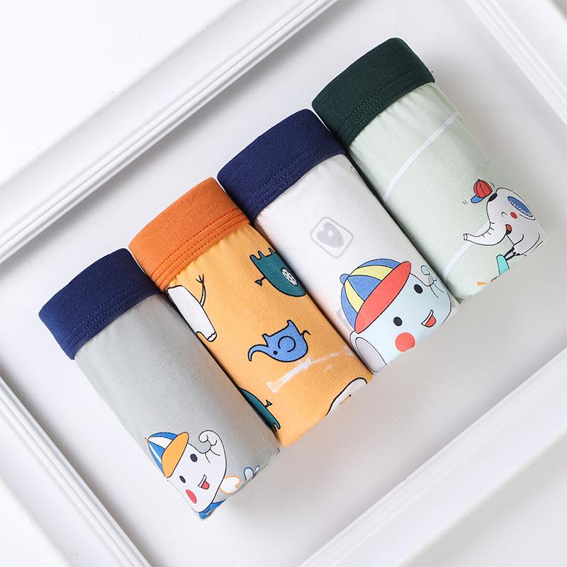 4Pcs/lot Boys Cotton Underwear Kids Boxer Baby Children Panties Briefs for Boy Teenager Underpants 2-12Y