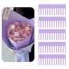 5PC Built-in Shaper Structured Liner Valentine's Day Floral Wrapping Paper Heart-shaped Floral Arrangement Paper 35x75cm
